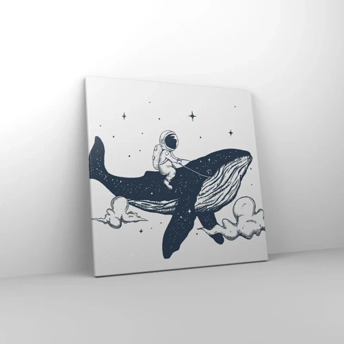 Schilderen op canvas - Ruimte avontuur - 60x60 cm