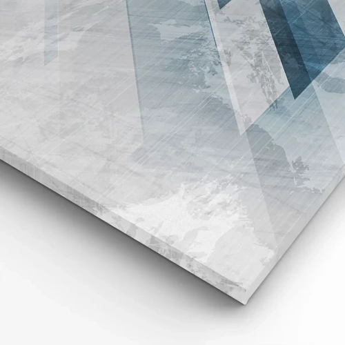 Schilderen op canvas - Ruimtelijke compositie - grijze beweging - 100x40 cm