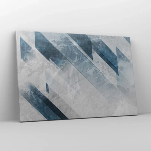 Schilderen op canvas - Ruimtelijke compositie - grijze beweging - 120x80 cm