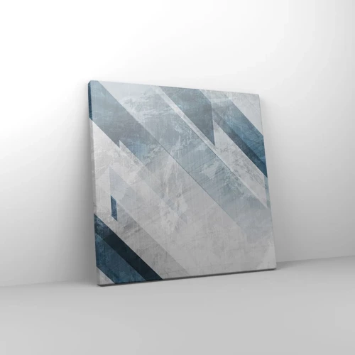 Schilderen op canvas - Ruimtelijke compositie - grijze beweging - 30x30 cm