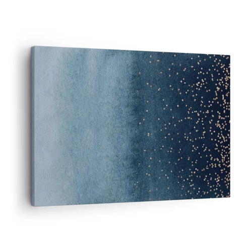 Schilderen op canvas - Samenstelling - blauwe fasen - 70x50 cm