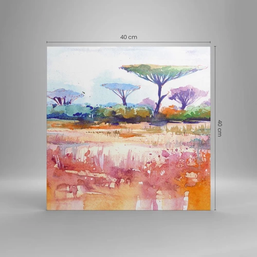 Schilderen op canvas - Savanne kleuren - 40x40 cm