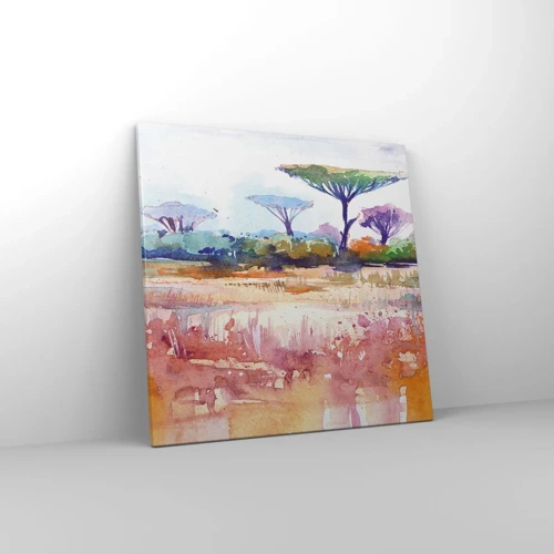 Schilderen op canvas - Savanne kleuren - 50x50 cm