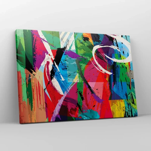 Schilderen op canvas - Snel, levendig en opzwepend - 70x50 cm