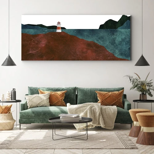 Schilderen op canvas - Starend naar de zee - 100x40 cm