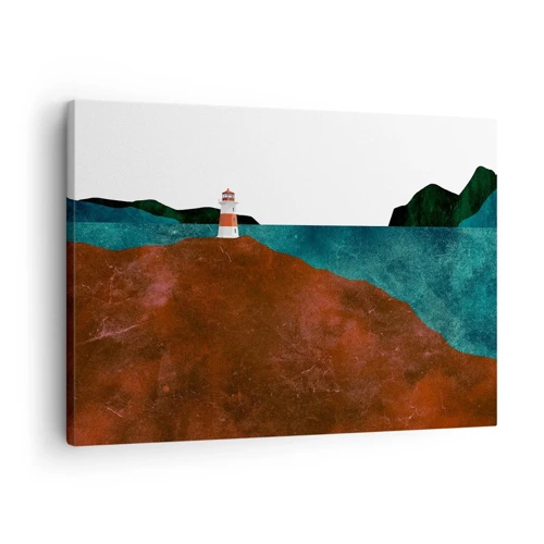 Schilderen op canvas - Starend naar de zee - 70x50 cm