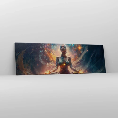 Schilderen op canvas - Stroom van goede energie - 160x50 cm