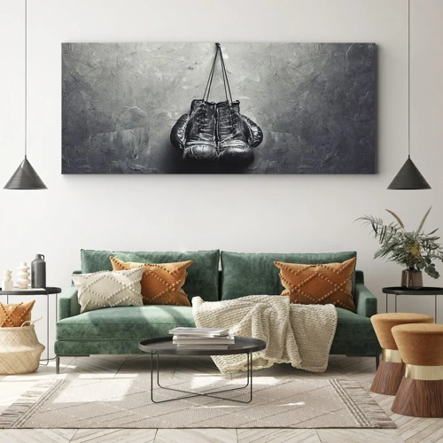 Schilderen op canvas - Tijd van strijd en Tijd van vrede - 100x40 cm