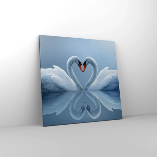 Schilderen op canvas - Tijd voor liefde - 60x60 cm