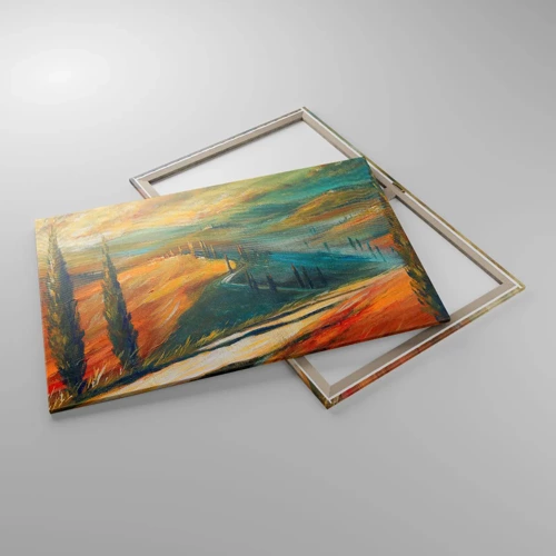Schilderen op canvas - Toscaans landschap - 100x70 cm