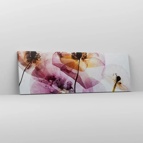 Schilderen op canvas - Transparante lichaamsbloemen - 90x30 cm