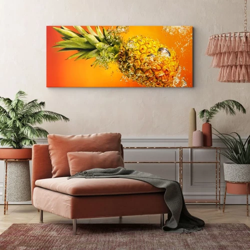 Schilderen op canvas - Tropische sappige frisheid - 100x40 cm