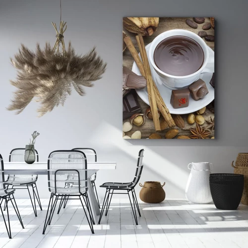 Schilderen op canvas - Uit een sprookjesachtige chocoladefabriek - 80x120 cm