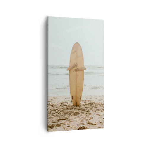 Schilderen op canvas - Uit liefde voor golven - 55x100 cm