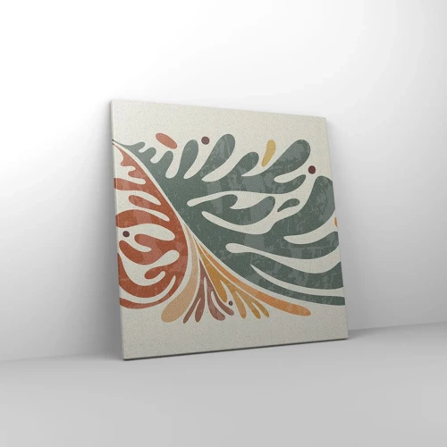 Schilderen op canvas - Veelkleurig blad - 60x60 cm