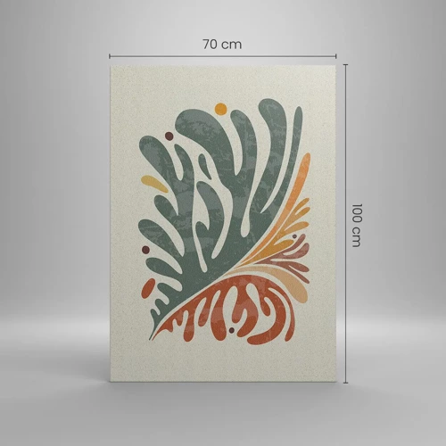Schilderen op canvas - Veelkleurig blad - 70x100 cm