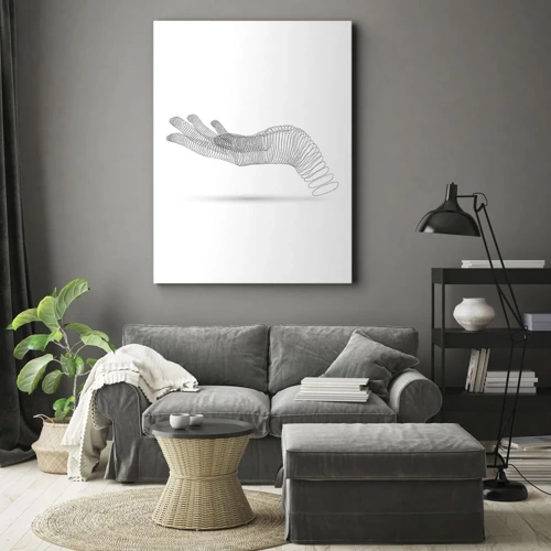 Schilderen op canvas - Veerkrachtige hand - 45x80 cm