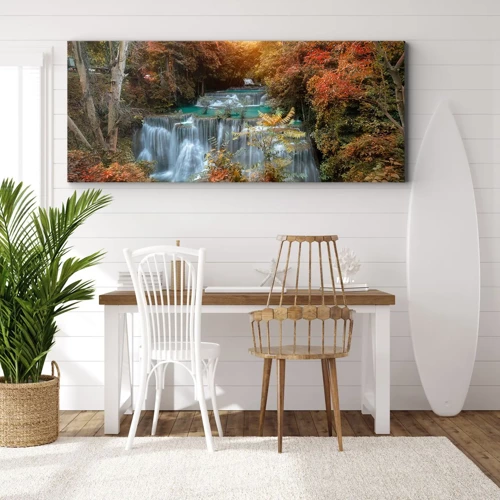 Schilderen op canvas - Verborgen schat van het bos - 100x40 cm