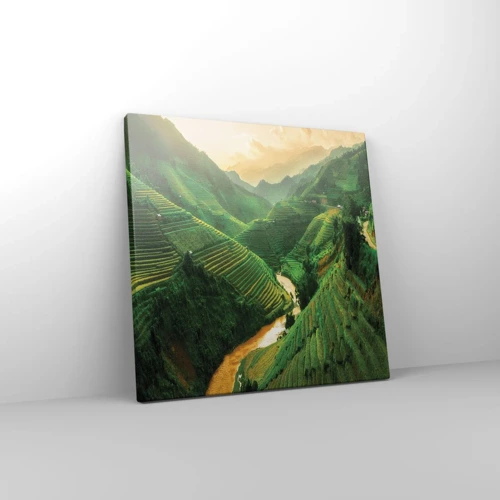 Schilderen op canvas - Vietnamese vallei - 30x30 cm