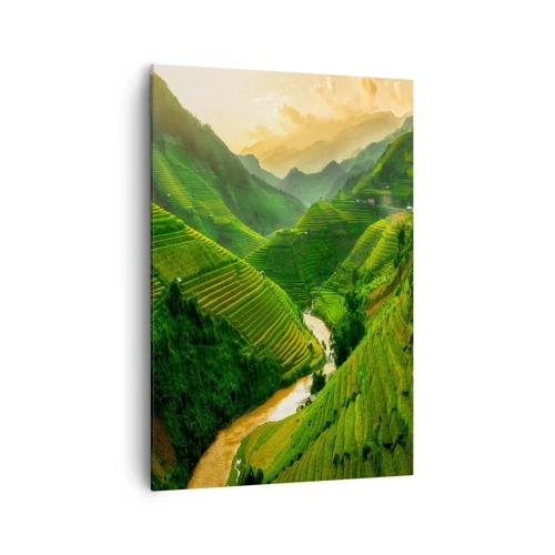 Schilderen op canvas - Vietnamese vallei - 70x100 cm