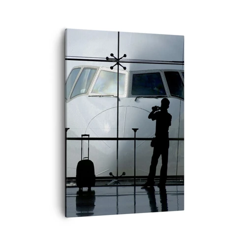 Schilderen op canvas - Vis a vis op de luchthaven - 50x70 cm