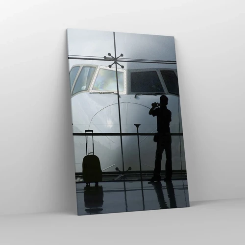 Schilderen op canvas - Vis a vis op de luchthaven - 80x120 cm