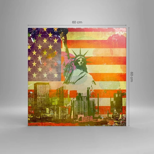 Schilderen op canvas - Viva America! - 60x60 cm