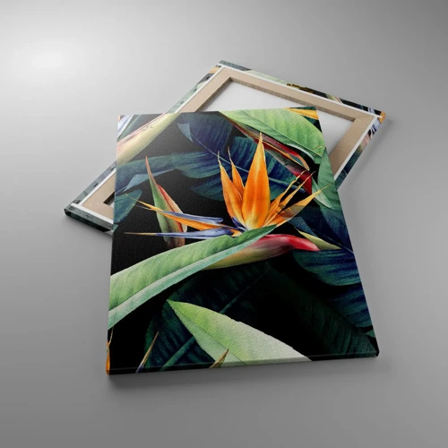 Schilderen op canvas - Vlammende bloemen van de tropen - 50x70 cm