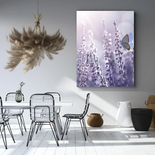 Schilderen op canvas - Vlinder kus - 55x100 cm