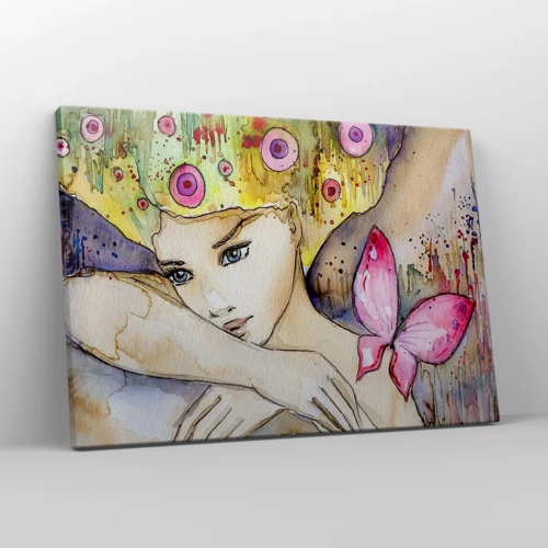 Schilderen op canvas - Vlinderprinses - 70x50 cm