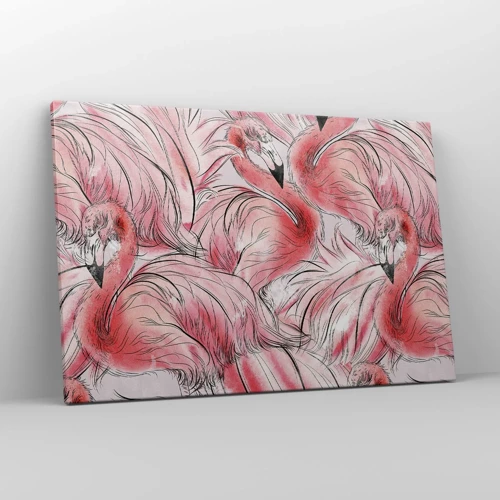 Schilderen op canvas - Vogelcorps de ballet - 120x80 cm