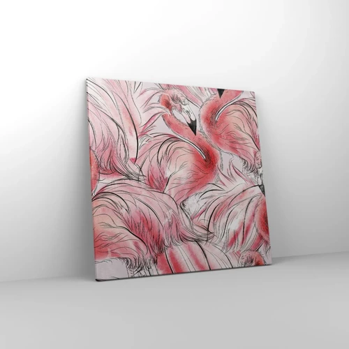 Schilderen op canvas - Vogelcorps de ballet - 60x60 cm