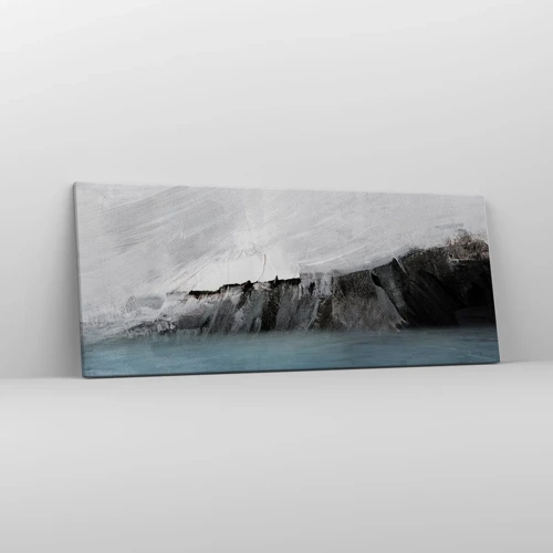 Schilderen op canvas - Water – aarde: botsing der elementen - 100x40 cm