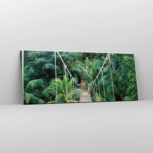 Schilderen op canvas - Welkom in de jungle! - 100x40 cm