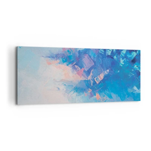 Schilderen op canvas - Winter abstractie - 100x40 cm