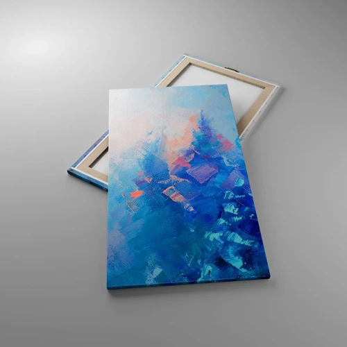 Schilderen op canvas - Winter abstractie - 55x100 cm