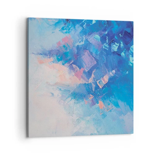 Schilderen op canvas - Winter abstractie - 60x60 cm