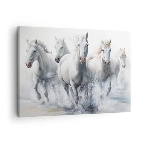 Schilderen op canvas - Witte magie - 70x50 cm