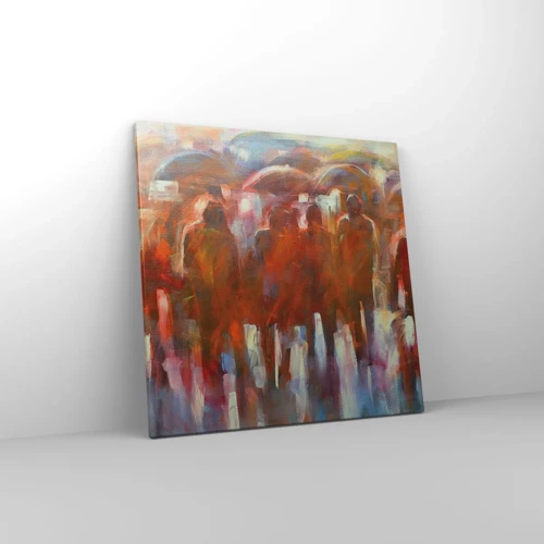 Schilderen op canvas - Zelfs bij regen en mist - 60x60 cm