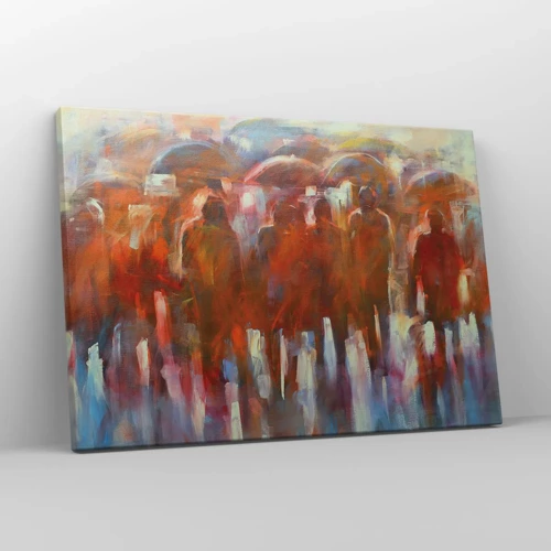 Schilderen op canvas - Zelfs bij regen en mist - 70x50 cm