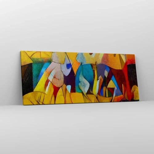 Schilderen op canvas - Zon - leven - vreugde - 100x40 cm