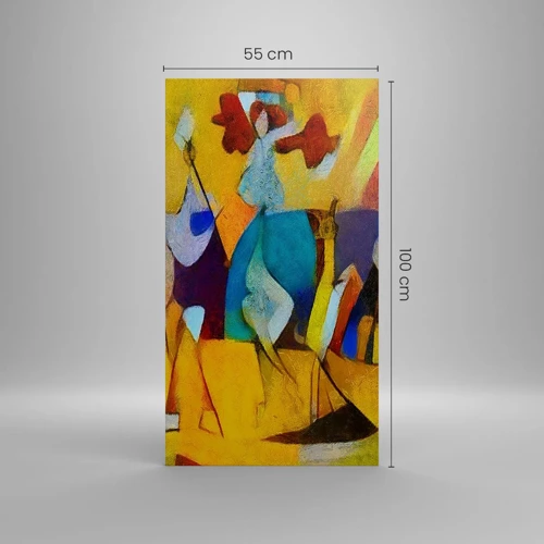 Schilderen op canvas - Zon - leven - vreugde - 55x100 cm