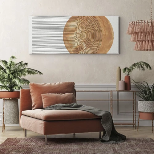 Schilderen op canvas - Zonnige compositie - 100x40 cm