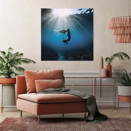 Schilderen op canvas - onderwaterdans - 30x30 cm