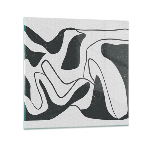 Schilderen op glas - Abstract doolhofplezier - 60x60 cm