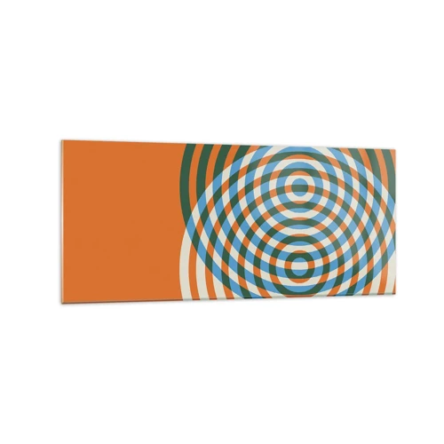 Schilderen op glas - Abstracte circulaire variatie - 120x50 cm