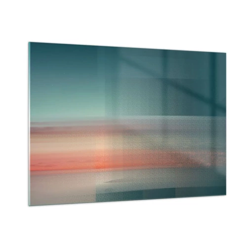 Schilderen op glas - Abstractie: golven van licht - 100x70 cm