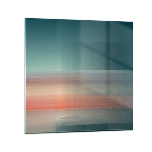 Schilderen op glas - Abstractie: golven van licht - 30x30 cm