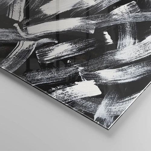 Schilderen op glas - Abstractie in de industriële spirit - 120x50 cm