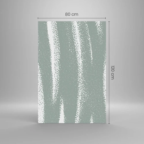 Schilderen op glas - Abstractie in een winterklimaat - 80x120 cm